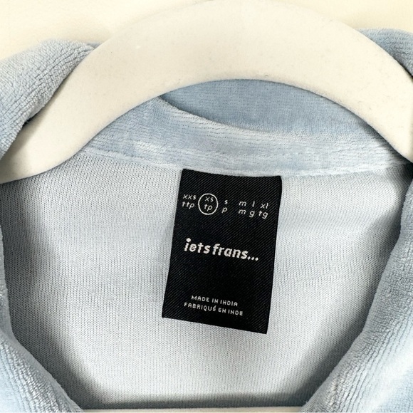 iets frans XS Blue Velvet Quarter Zip Mini Dress - Picture 5 of 5